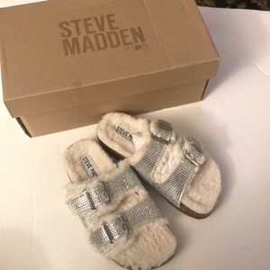 Steve Madden Cozy Rhinestone Sandals, size 11